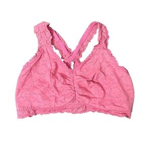 Cacique Pink Lace Wireless Bralette Size 18/20